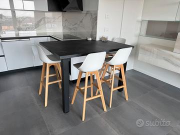 Set 4 Sgabelli Alti da Cucina