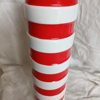 Vaso POP anni 1960 in ceramica bicolore