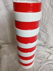 Vaso POP anni 1960 in ceramica bicolore