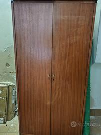 Armadio Compatto Vintage in Teak a 2 Ante