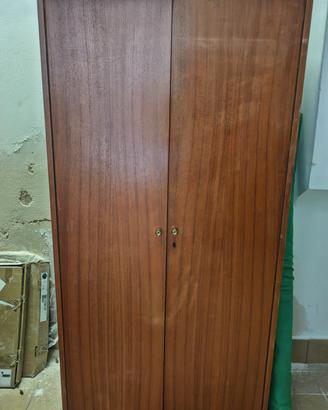 Armadio Compatto Vintage in Teak a 2 Ante
