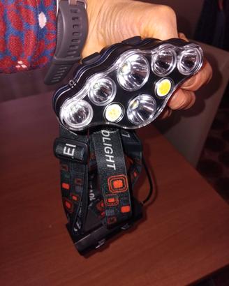 lampada frontale LED ricaricabile