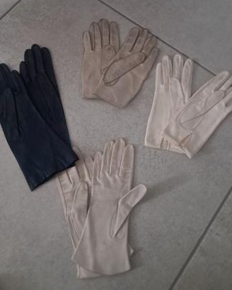 lotto di 4 paia di guanti vintage da donna