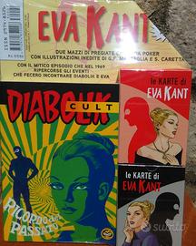 Fumetto Diabolik Eva Kant + 2 mazzi Karte da gioco