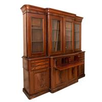 Libreria in mogano massello, inglese, Vittoriano