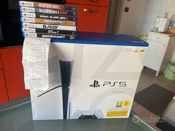 Ps5 Slim Disco +8 Giochi +Scontrino in Garanzia