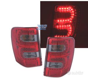 FANALI A LED JEEP GRAND CHEROKEE 99-05 ROSSO AFFUM