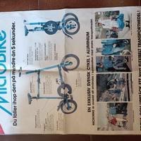 MICROBIKE bici portatile pieghevole 1980 - poster