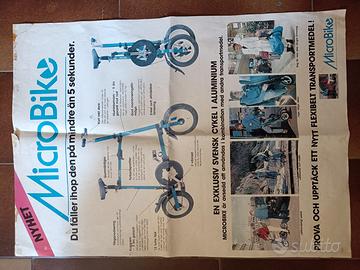 MICROBIKE bici portatile pieghevole 1980 - poster