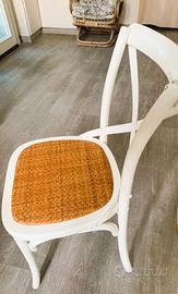 sedie in stile shabby bianche vintage