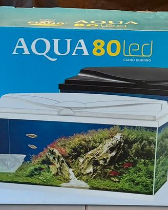 Acquario 70 litri CIANO AQUA 80 Led NERO