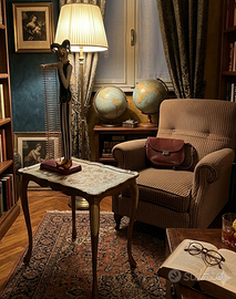 Elegante Tavolino Vintage Decorato St.Veneziano