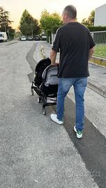 Passeggino gemellare  yo yo stokke  telaio nero