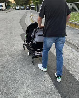Passeggino gemellare  yo yo stokke  telaio nero
