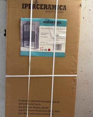 Porta Doccia Scorrevole Iperceramica Arek 100 Nero