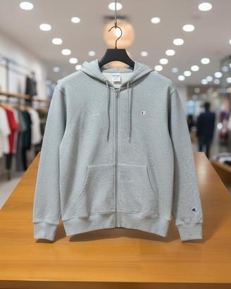 Felpa Champion Japan Cappuccio e ZIP Grigia
