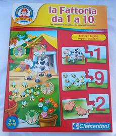 La fattoria da 1 a 10 gioco Clementoni 3-5 anni