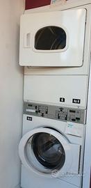 Lavatrice e ascigatrice a colonna professionale