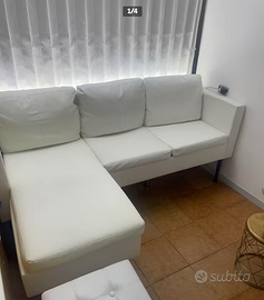 Divano Bianco con Penisola - PARI AL NUOVO