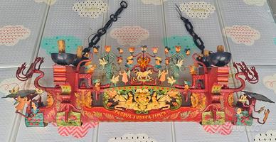 LAMPADARIO DA CARRETTO SICILIANO ORIGINALE FIRMATO