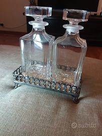 Set portaliquore Liberty bagnato in argento 