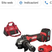 smerigliatrice a  batteria  skil