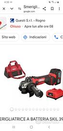 smerigliatrice a  batteria  skil