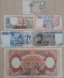 Banconote lira italiana lire 
