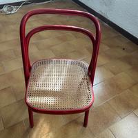 Sedia rossa modernariato anni ‘70