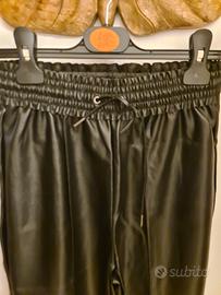 Pantalone ecopelle nero Tezenis