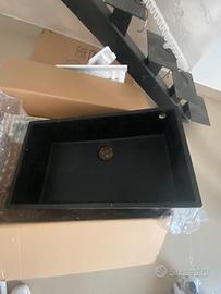Lavello 1vasca sottotop nero in granitek Marca Ell