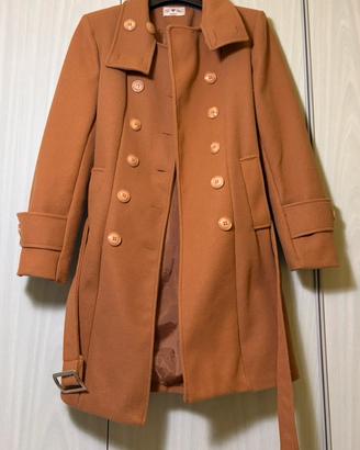 Cappotto Doppiopetto Color Cammello - XL Mai Usato