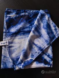 Scialle etnico donna foulard stola stoffa boho BLU