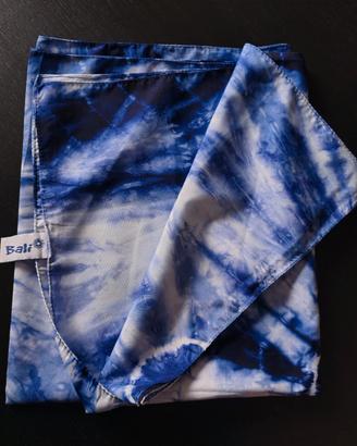 Scialle etnico donna foulard stola stoffa boho BLU