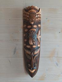 Set 3 maschere etniche africane in legno 