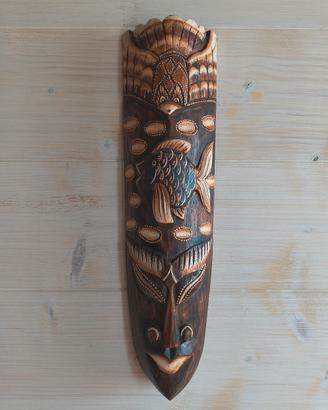 Set 3 maschere etniche africane in legno 