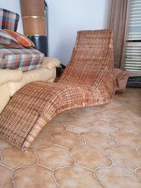 Chaise longue ikea in midollino