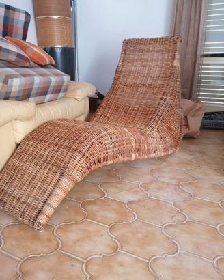 Chaise longue ikea in midollino