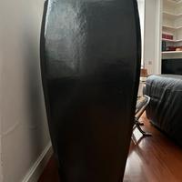 Vaso in terracotta nero lucido