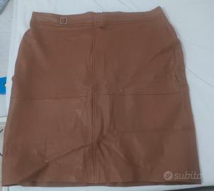 Genuine leather mini Skirt
