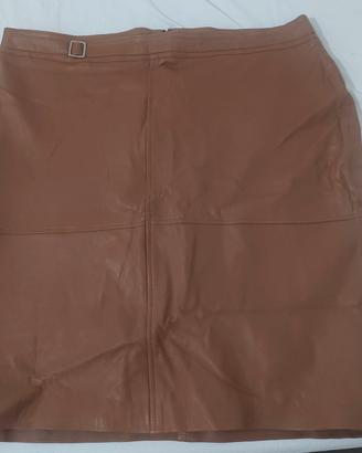 Genuine leather mini Skirt