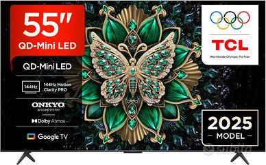 TCL 55C6K 55" QD-Mini LED TV, 4K HDR Premium 1000n