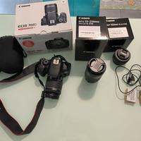 Canon EOS 700D + obiettivi 18-55mm; 55-250mm; 50mm