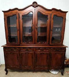 Credenza con vetrina stile Luigi XV divisibile