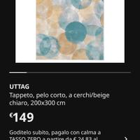 Tappeto pelo corto 200x309