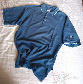 Polo Adidas Climate mezza manica color avio
