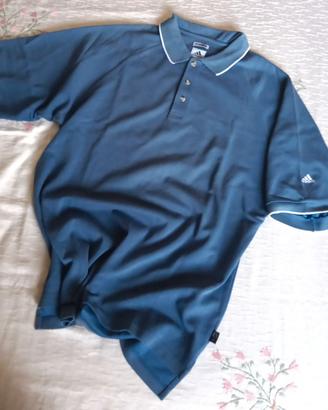 Polo Adidas Climate mezza manica color avio