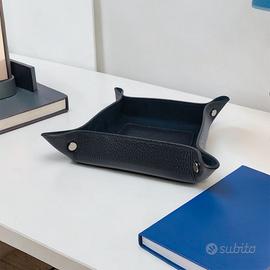 Svuotatasche in vera pelle Blu