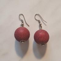 orecchini tondi rossi