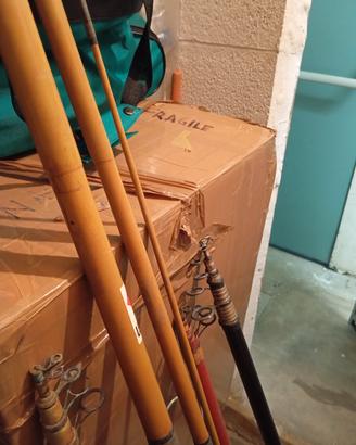 canne da pesca vintage 